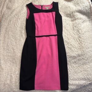Banana Republic sleeveless pink and black dress